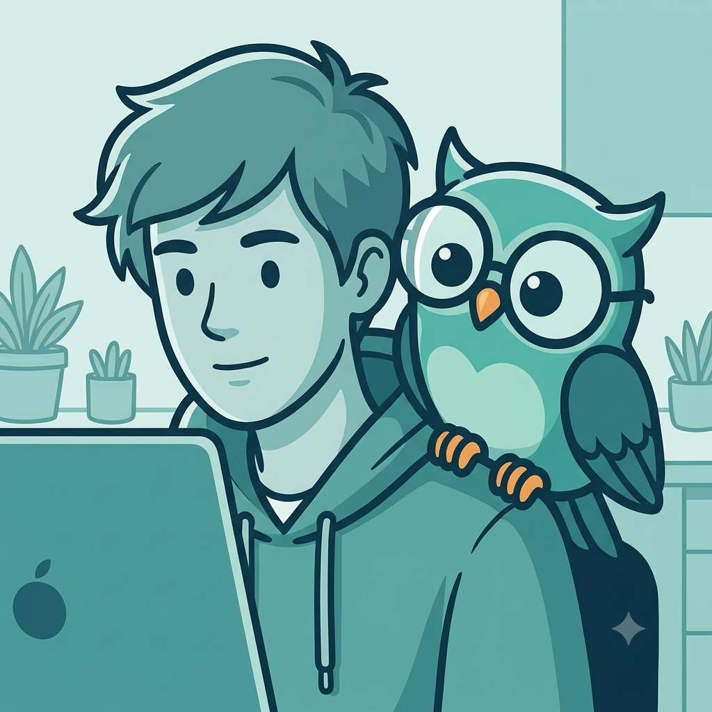 Owl watching your screen at night
